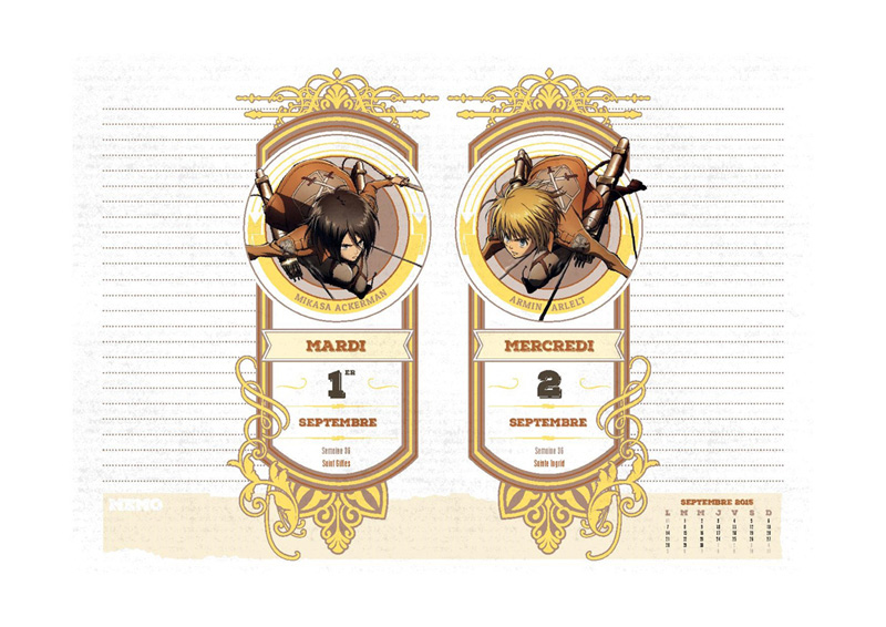 Attaque des Titans (L') - Agenda 2015/2016 - Extrait 1