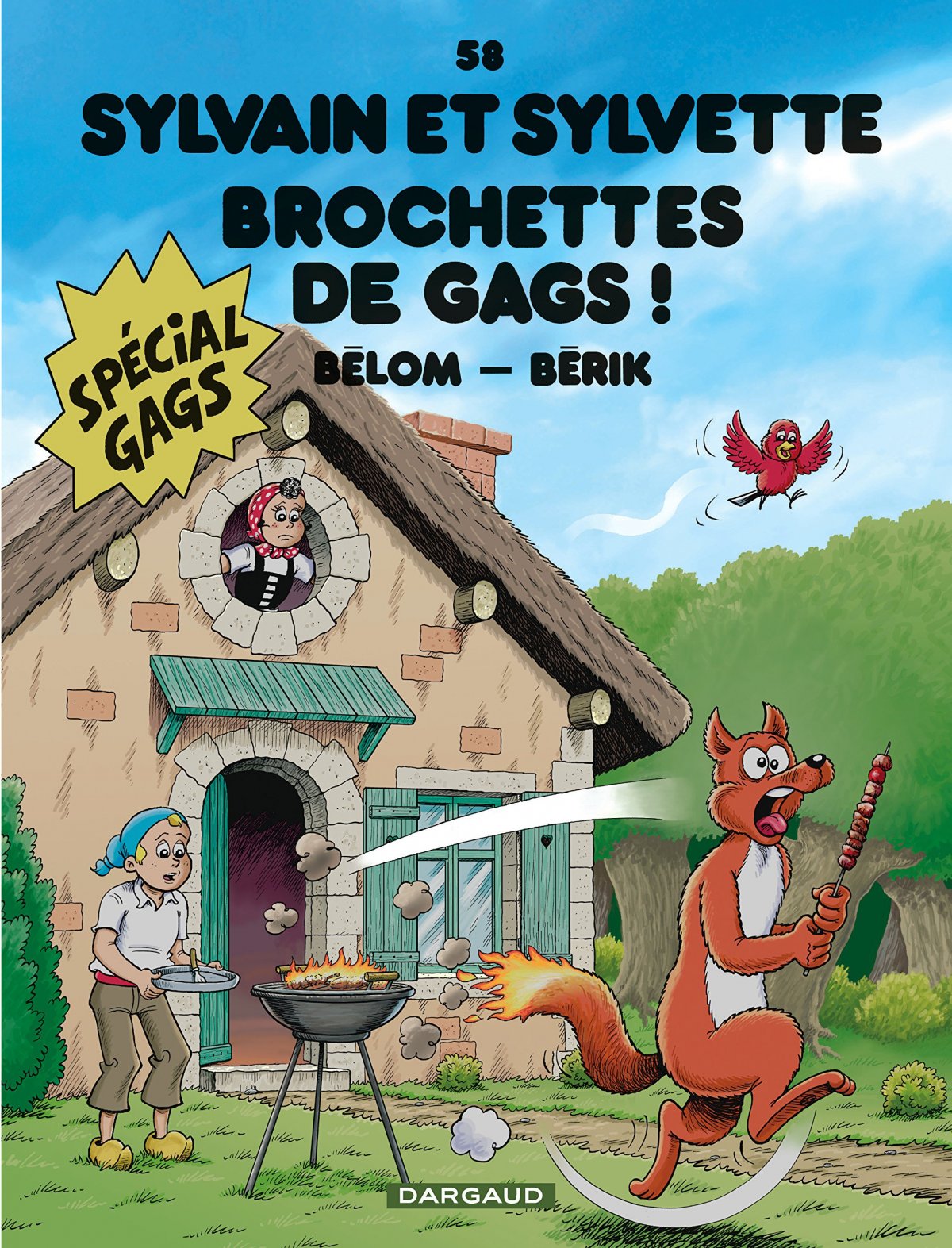 Brochettes de gags ! - Série Sylvain et Sylvette par Bélom et Frédéric Bergèse / Bérik - Couverture
