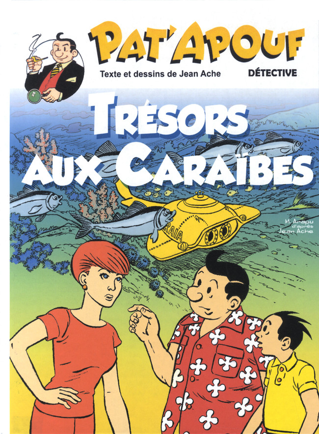 Trésors aux Caraïbes - Série Pat'Apouf détective par Jean Ache - Couverture