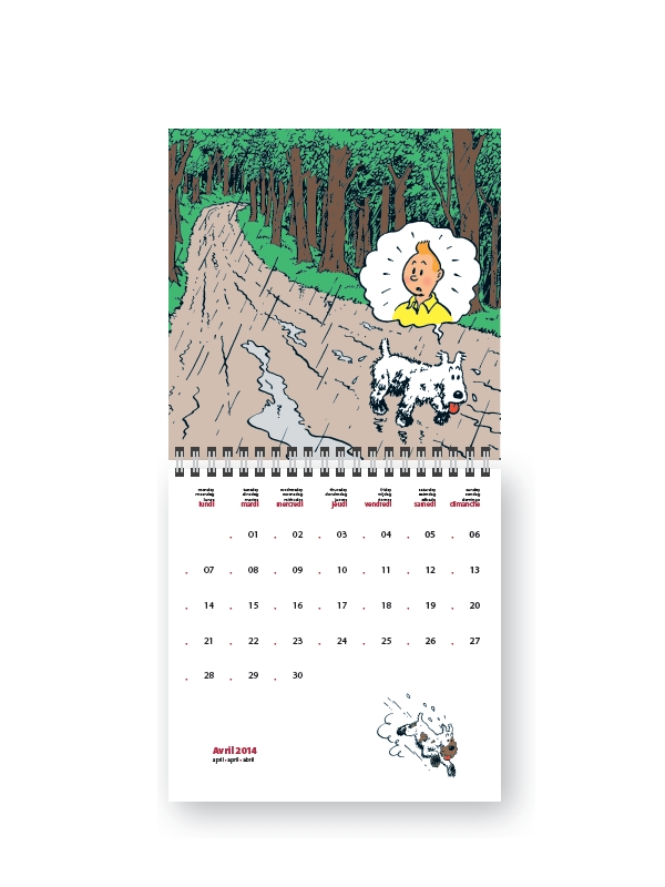 Tintin Petit Calendrier 2014 - Les intempéries dans les aventures de Tintin - Extrait 1