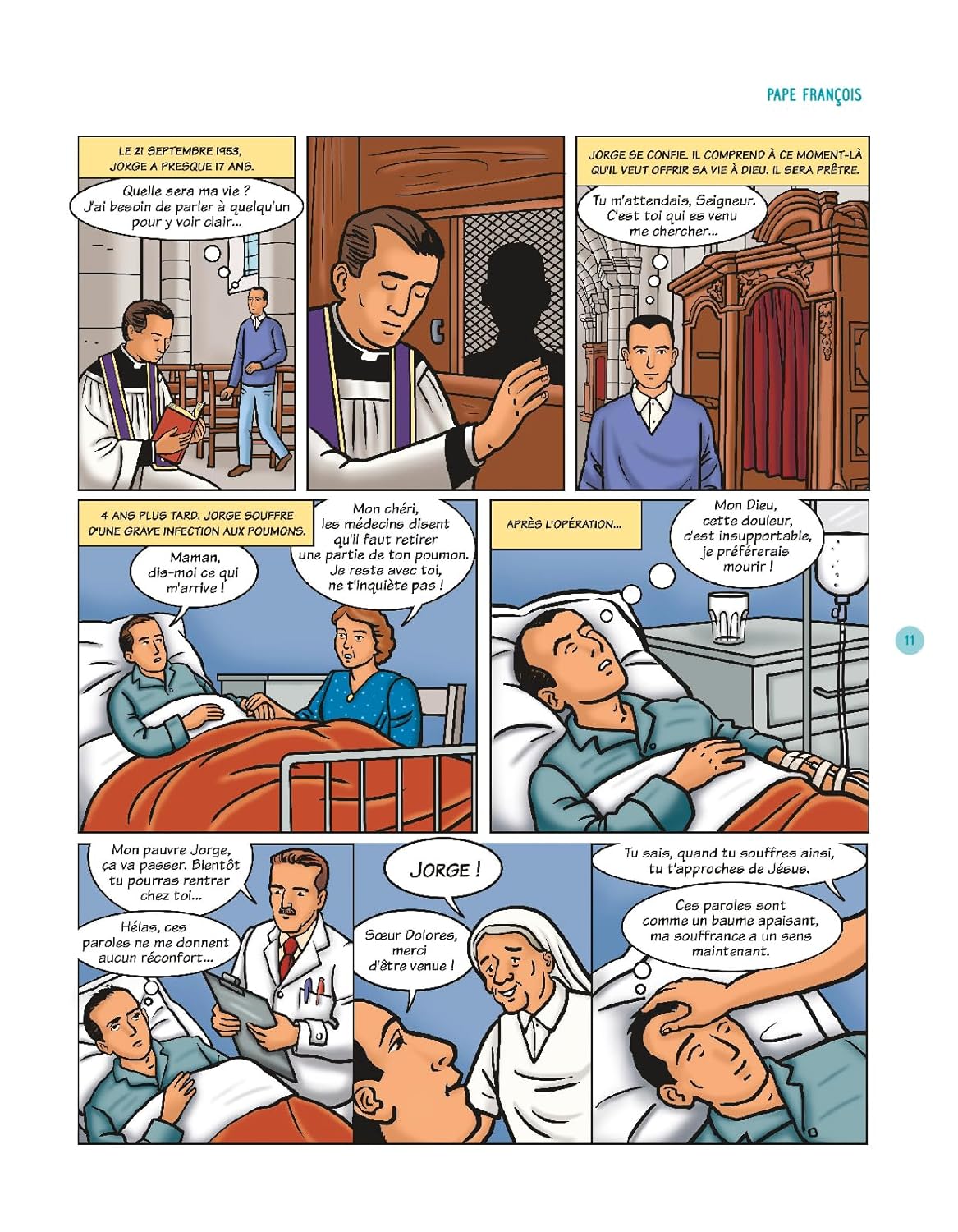 Pape François - saint Jean-Paul II - saint Jean XXIII en BD - Extrait 1