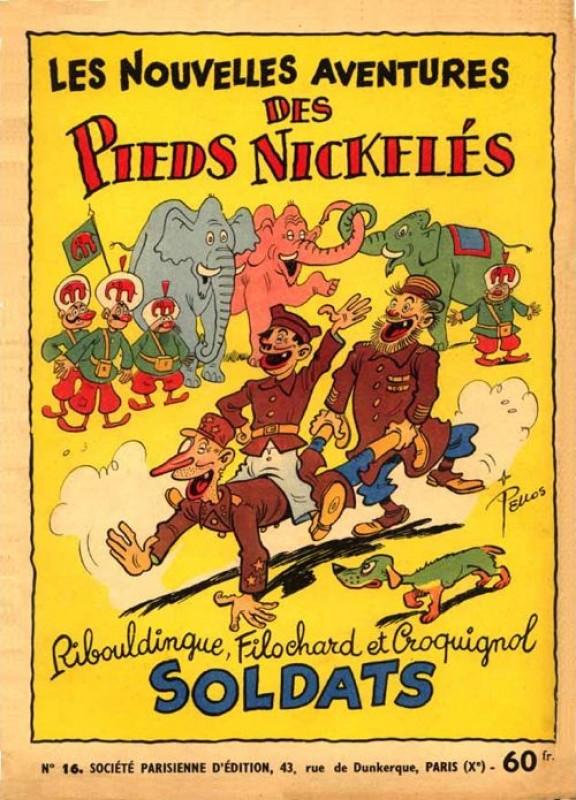 Ribouldingue, Filochard et Croquignol soldats - Série Pieds Nickelés (Les) par Roland De Montaubert et René Pellos - Couverture