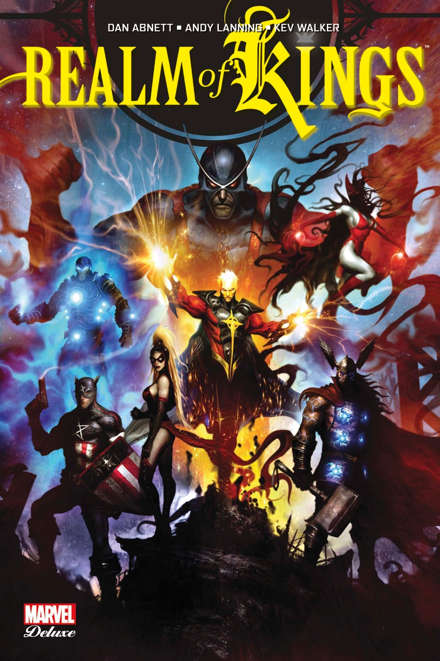 Realm of Kings par Andy Lanning, Dan Abnett, Nelson Pereira, Victor Olazaba, Andrew Hennessy, Pablo Raimondi, Kev Walker, Leonardo Manco, Mahmud Asrar, Tim Seeley et Wellington Alves - Couverture