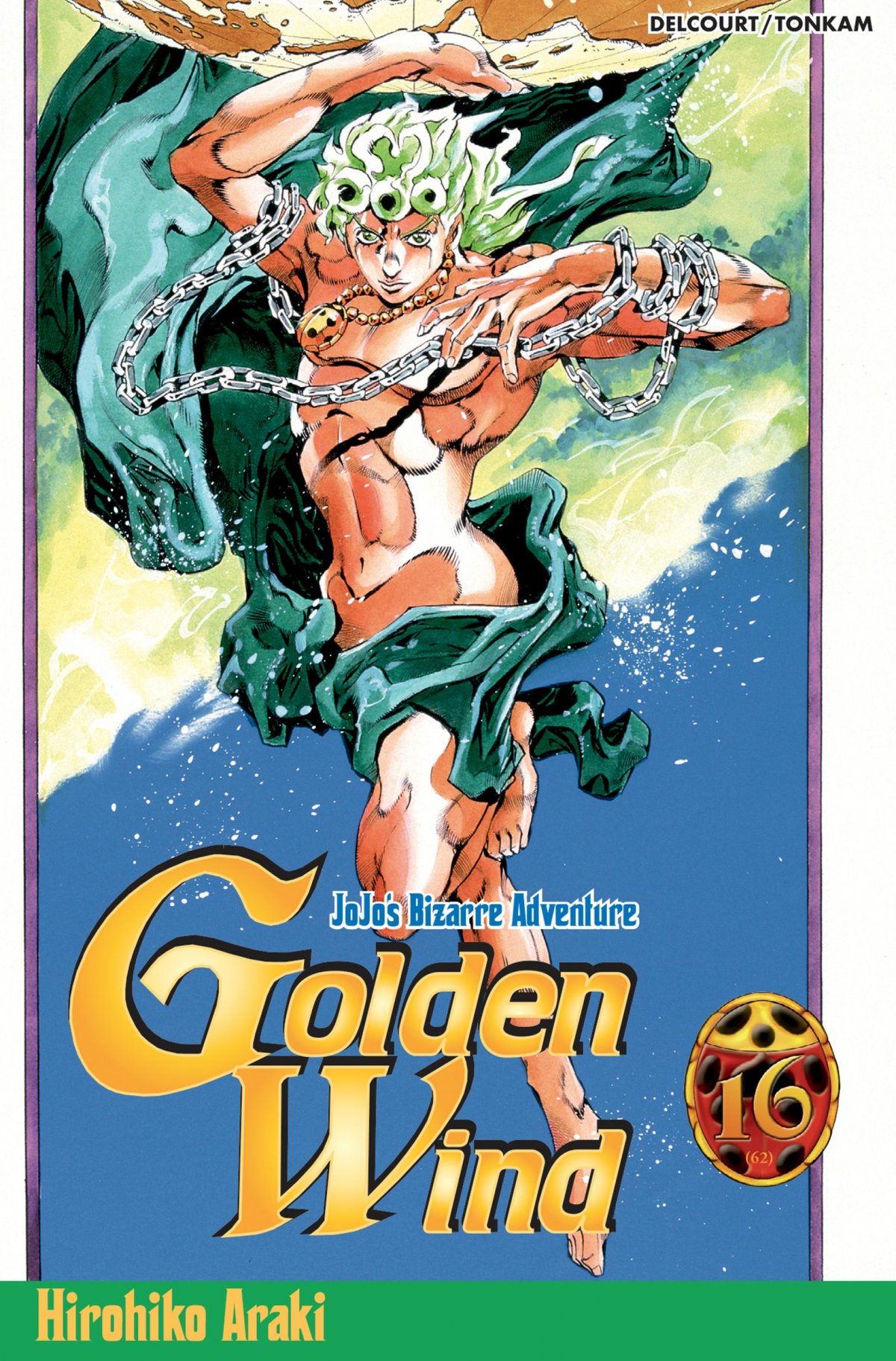 Golden Wind - Jojo's Bizarre Adventure 16 - Série JoJo's Bizarre Adventure - Golden Wind par Hirohiko Araki - Couverture