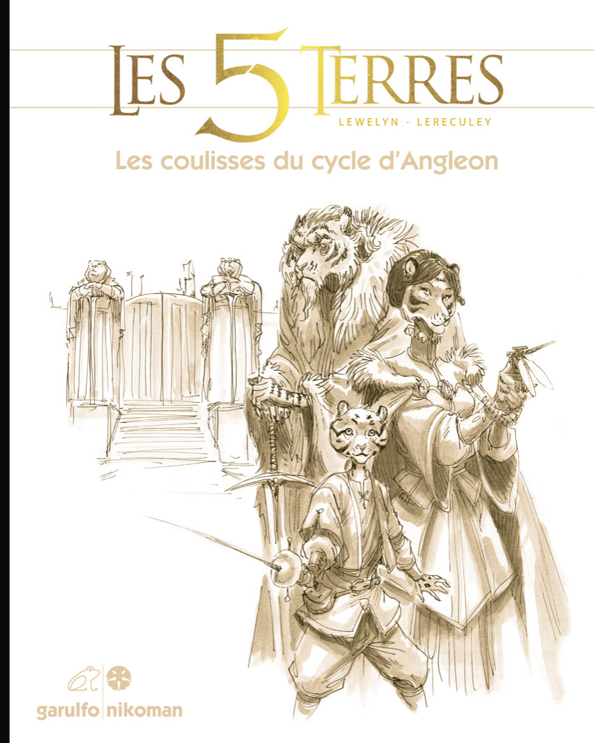 Coulisses du cycle d'Angleon (Les) - Série 5 Terres (Les) par Lewelyn et Jérôme Lereculey - Couverture