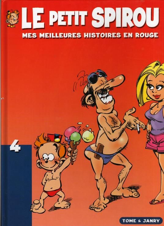 Mes meilleures histoires en rouge - Série Petit Spirou (Le) par Tome et Janry - Couverture