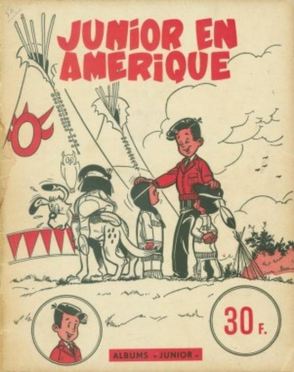 Junior en Amérique - Série Luc Junior par René Goscinny et Albert Uderzo - Couverture