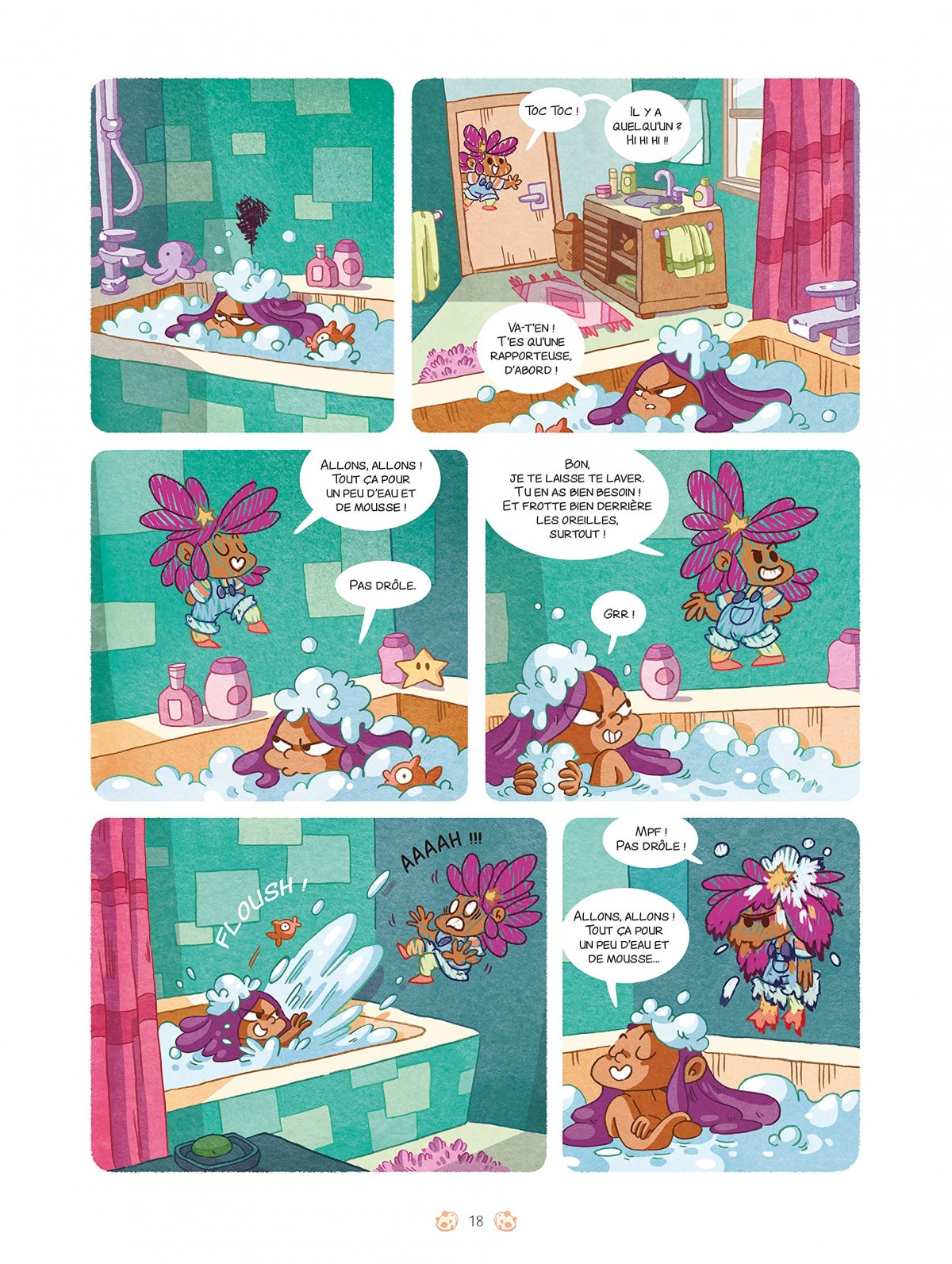 Gabie aux craies de couleurs - Extrait 1