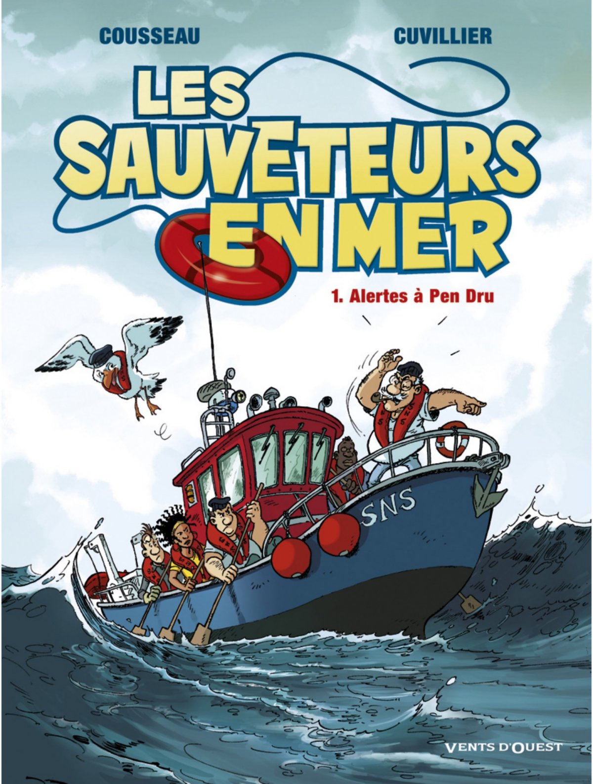 Alertes à Pen Dru - Série Sauveteurs en mer (Les) par Gégé / Ferru et Damien Cuvillier - Couverture