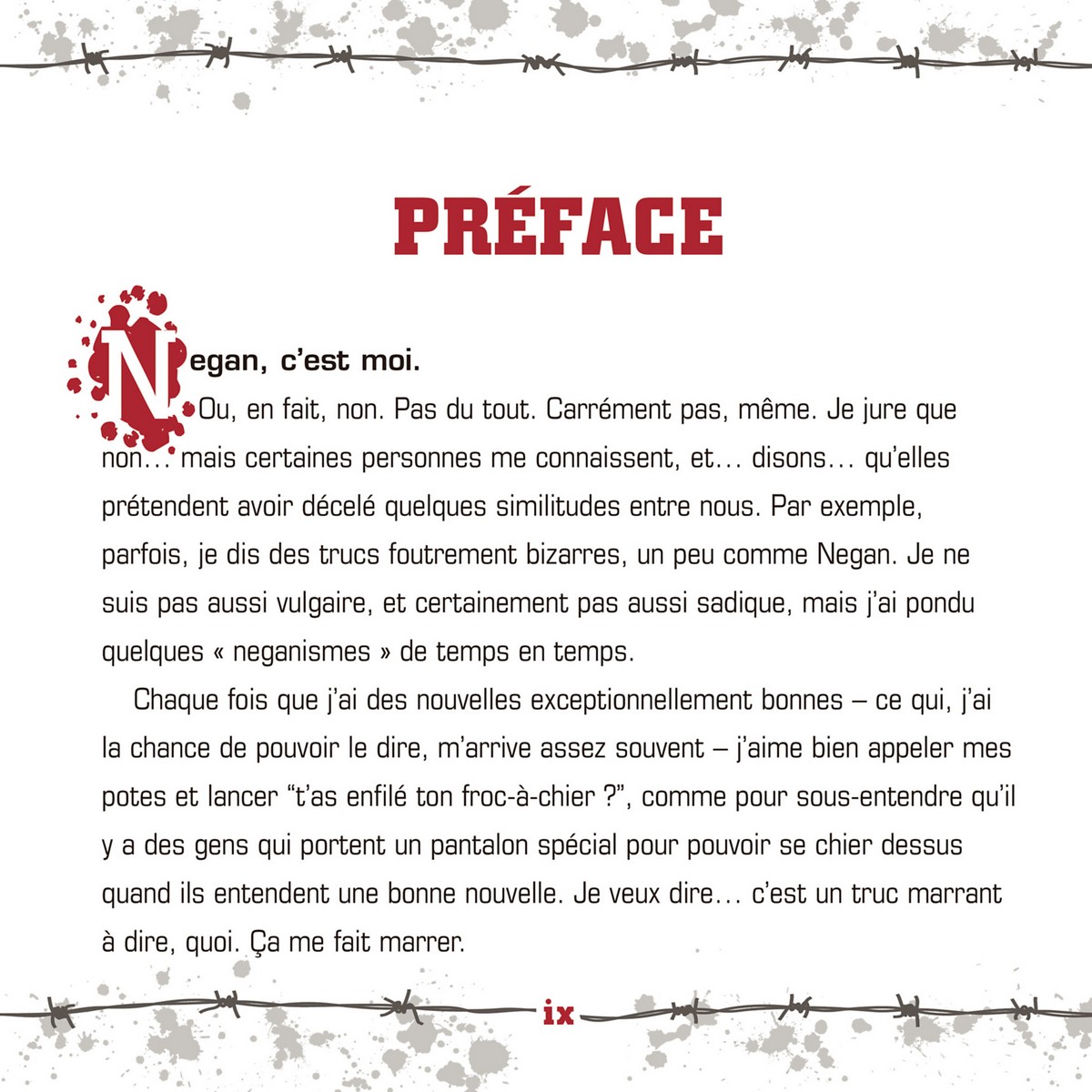 Negan dans le texte - Extrait 1