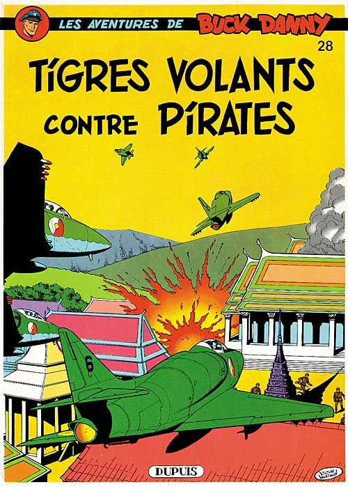 Tigres Volants contre pirates - Série Buck Danny par Jean-Michel Charlier et Victor Hubinon - Couverture