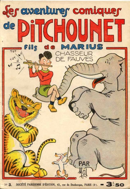 Pitchounet chasseur de fauves - Série Pitchounet (Les aventures comiques de) par MAT - Couverture