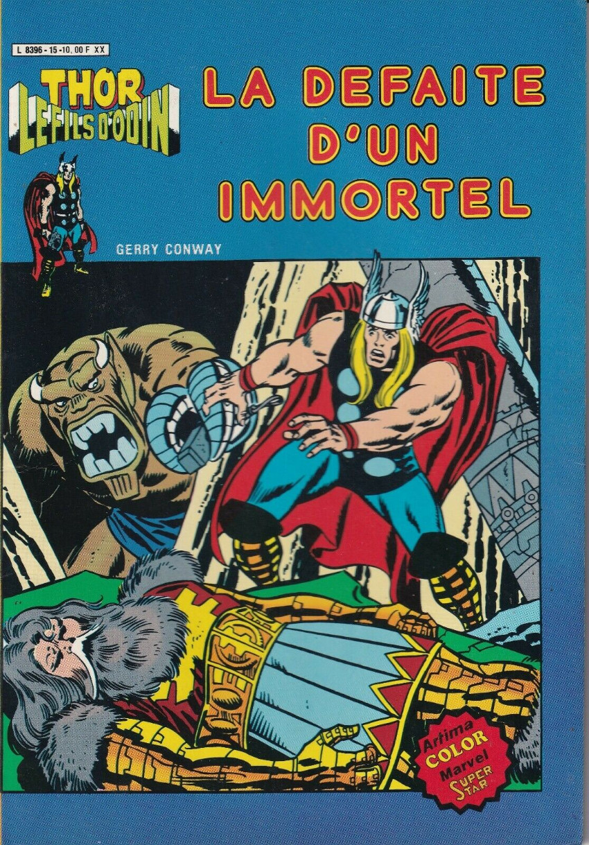 Défaite d'un immortel (La) - Série Thor le fils d'Odin par Gerry Conway, Stan Lee, John Verpoorten, Vince Colletta et John Buscema - Couverture