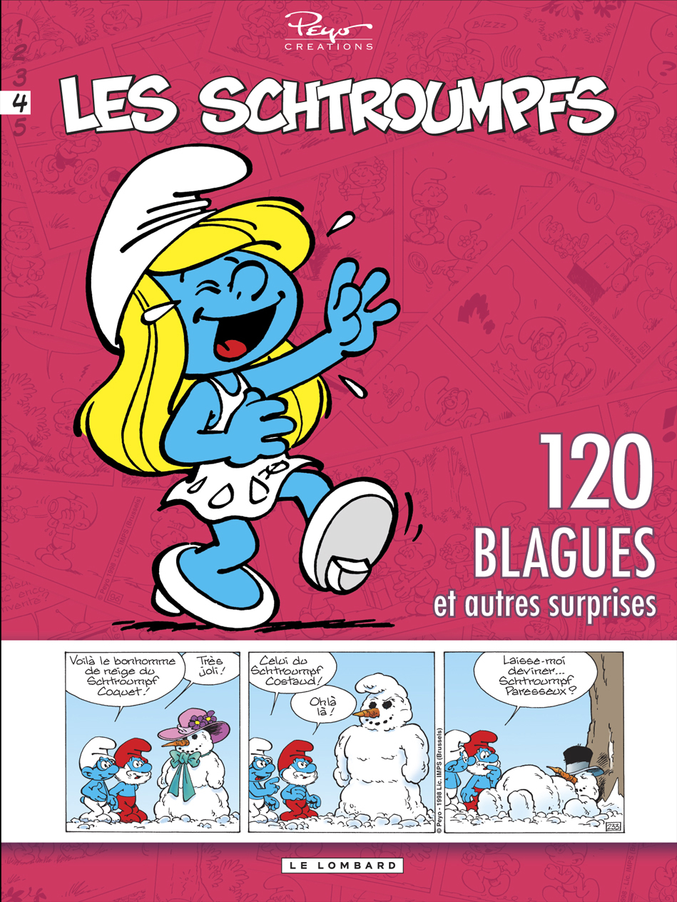120 blagues et autres surprises 4 - Série Schtroumpfs (120 Blagues) par Peyo - Couverture