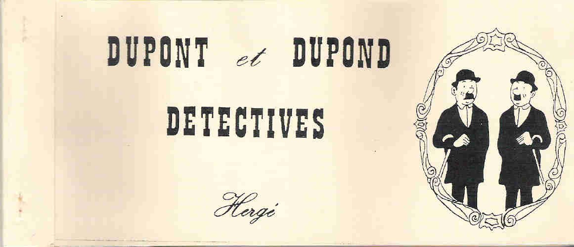 Dupont et Dupond détectives - Série Tintin - Pastiches, parodies et pirates