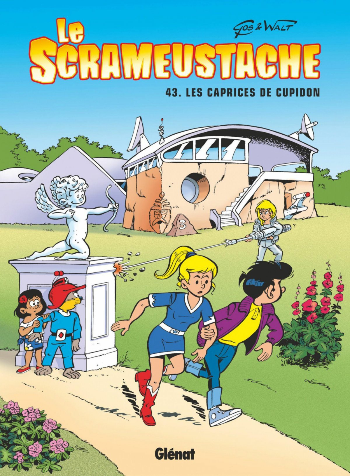 Caprices de Cupidon (Les) - Série Scrameustache (Le) par Gos et Walt - Couverture