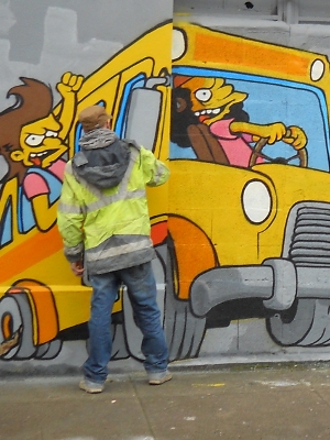 A peine terminée, la fresque Simpson d'Angoulême est déjà menacée