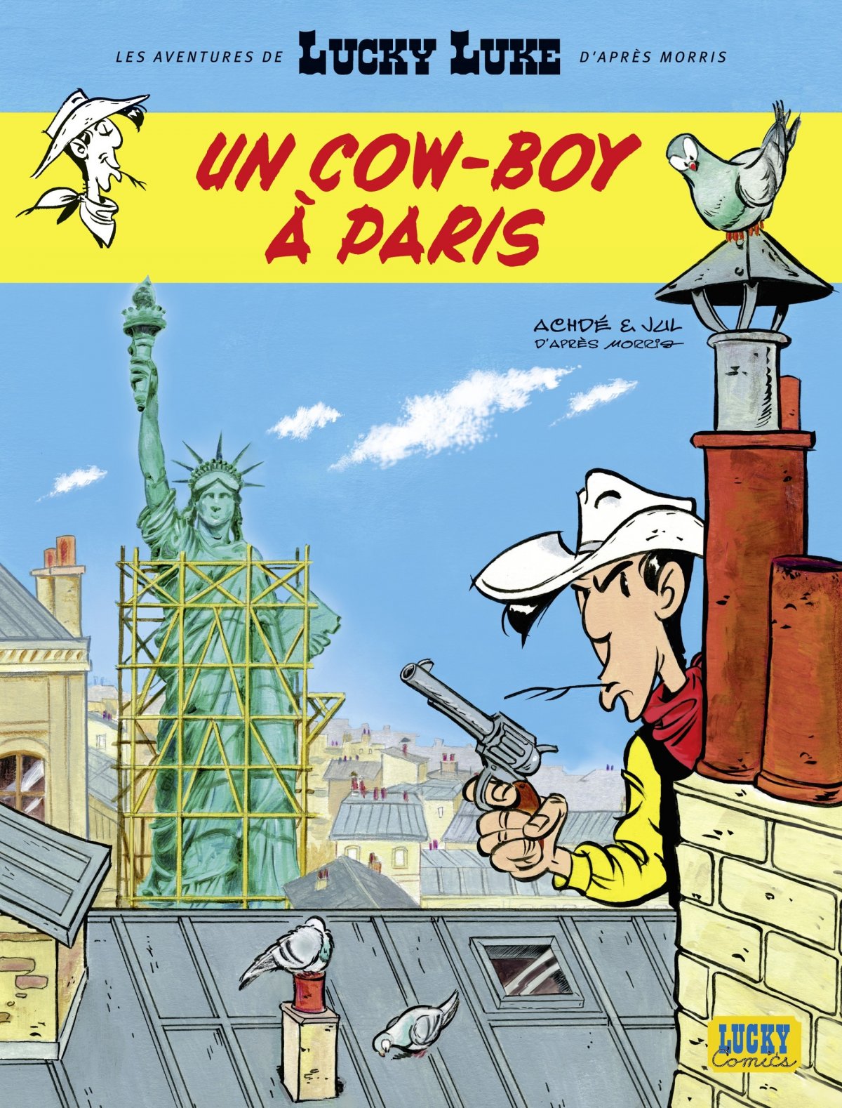 Cow-boy à Paris (Un) - Série Aventures de Lucky Luke d'après Morris (Les) par Jul et Achdé - Couverture