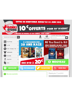 Genki Store fusionne les sites Discount Manga et Discount Comix