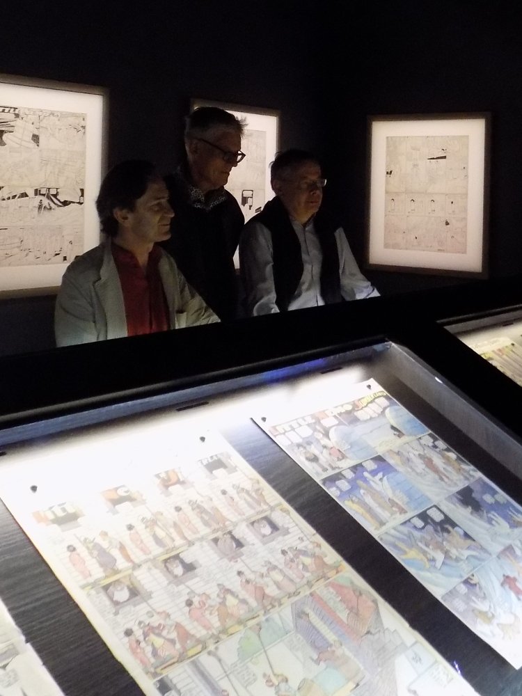 De gauche à droite : Benoît Peeters, François Schuiten et Bernard Mahé