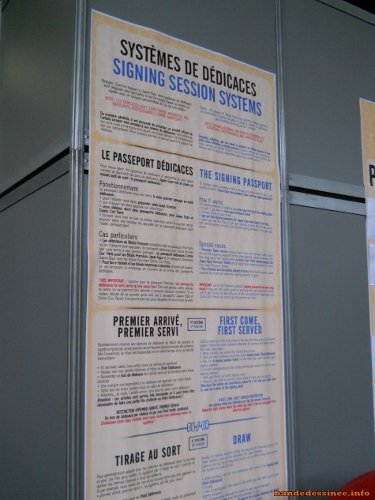 Net et précis, le règlement du fonctionnement des dédicaces