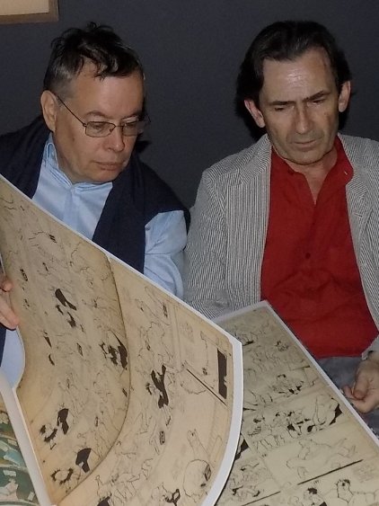 Bernard Mahé (à gauche) et Benoît Peeters (à droite)