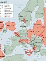 La carte publiée par The Economist