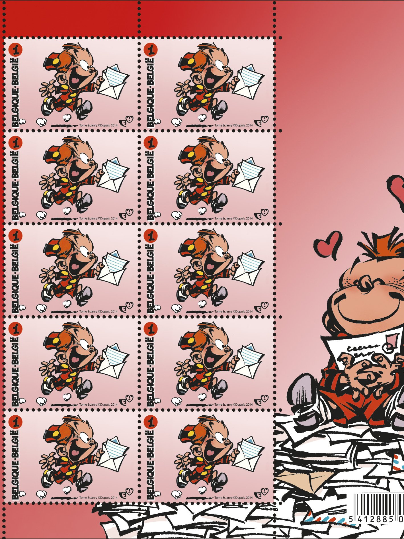 Un timbre belge pour Le Petit Spirou de Tome et Janry