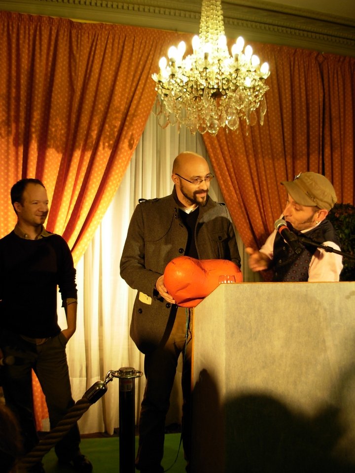 De gauche à droite : Mathieu Sapin, David Prudhomme et Kris