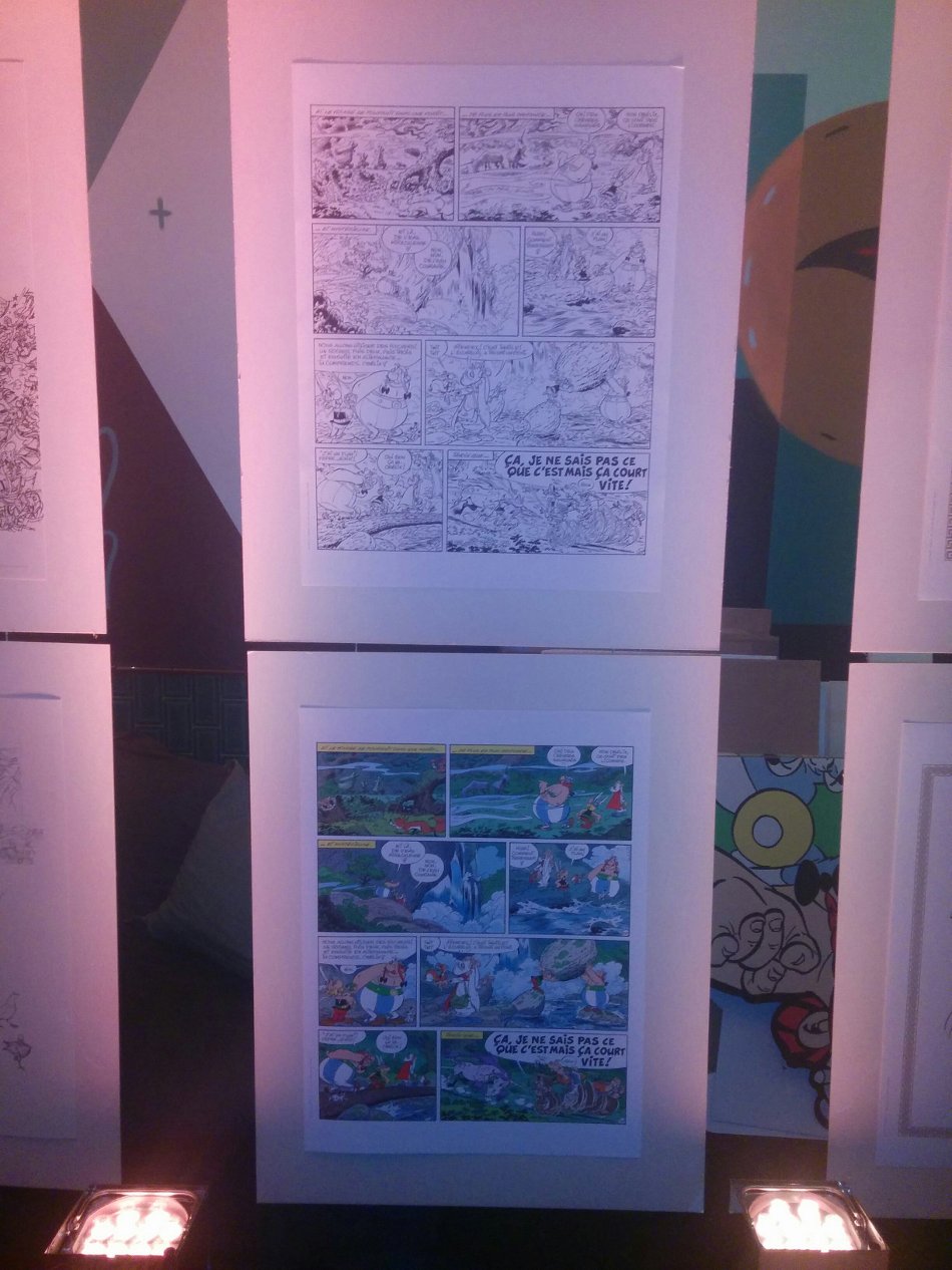 Une planche encrée, à comparer avec sa version mise en couleur